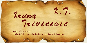Kruna Trivičević vizit kartica